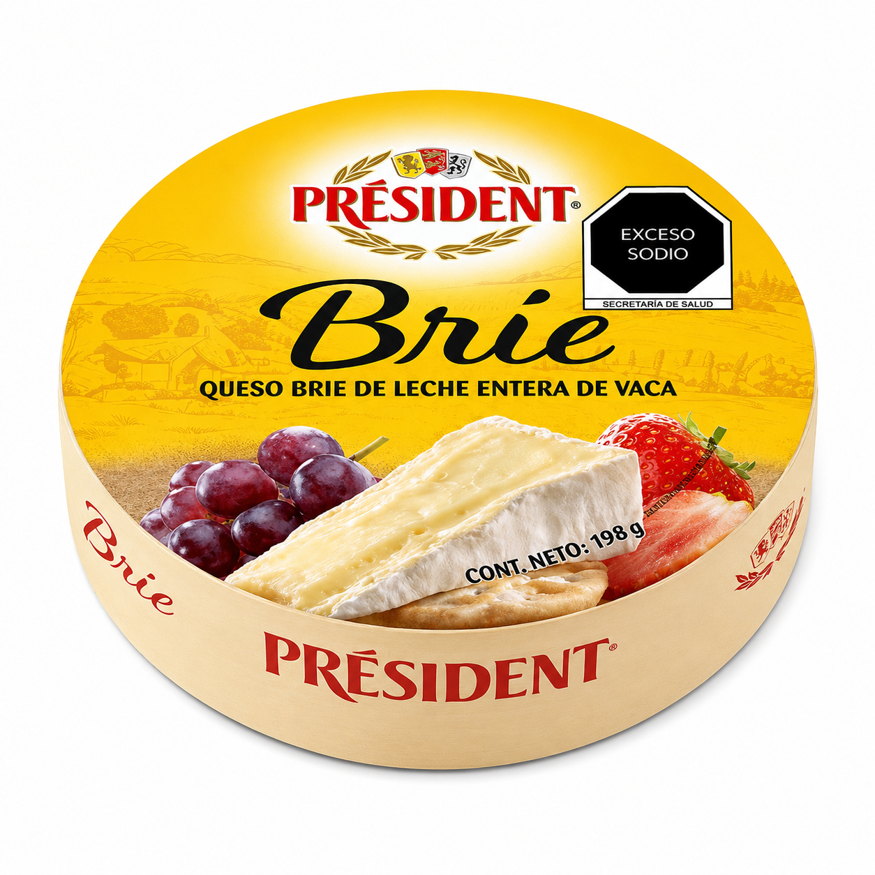 QUESO BRIE DE LECHE ENTREA DE VACA DE 198 GR PRÉSIDENT
