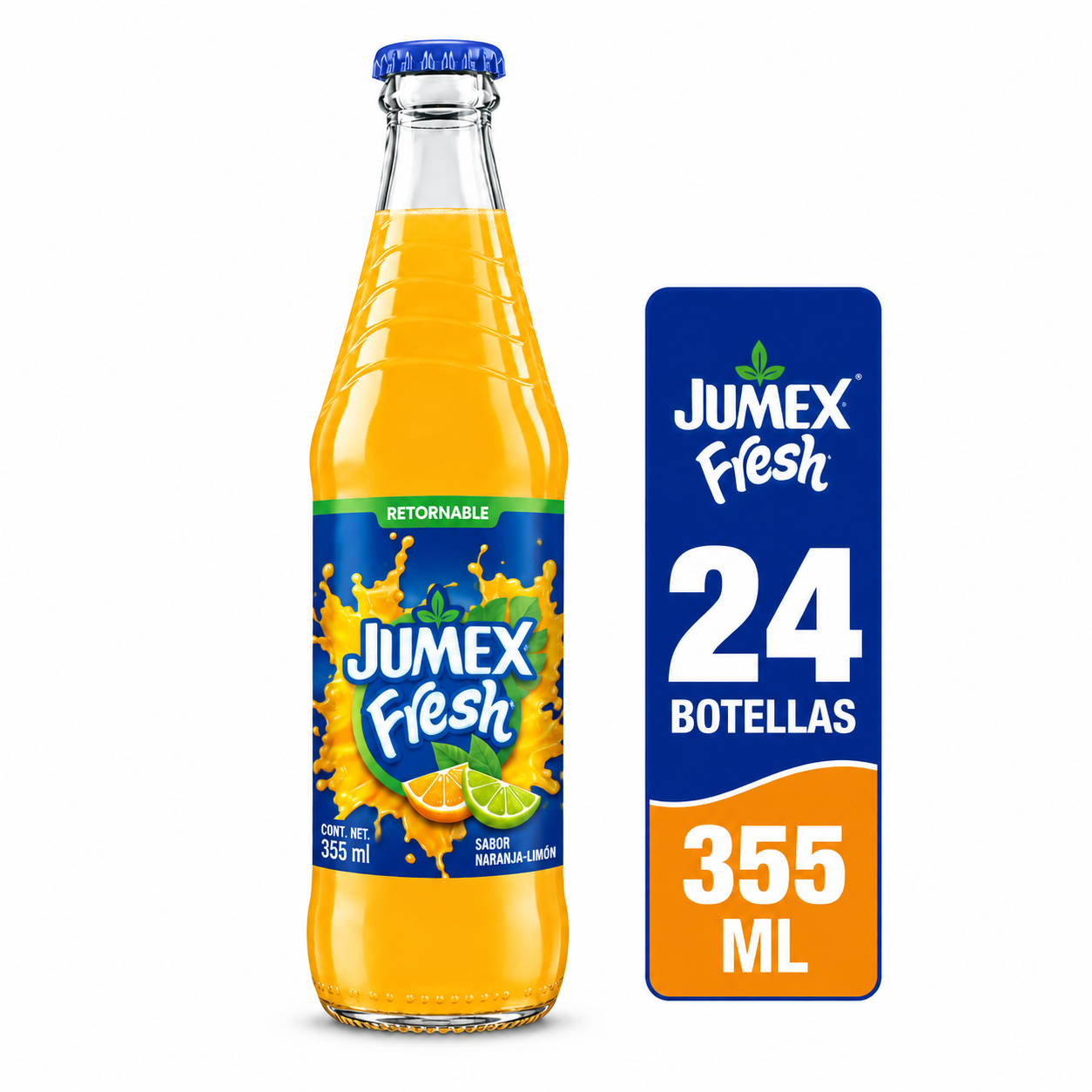 FRESH CÍTRICOS VIDRIO JUMEX 24 - 355 ML JUMEX