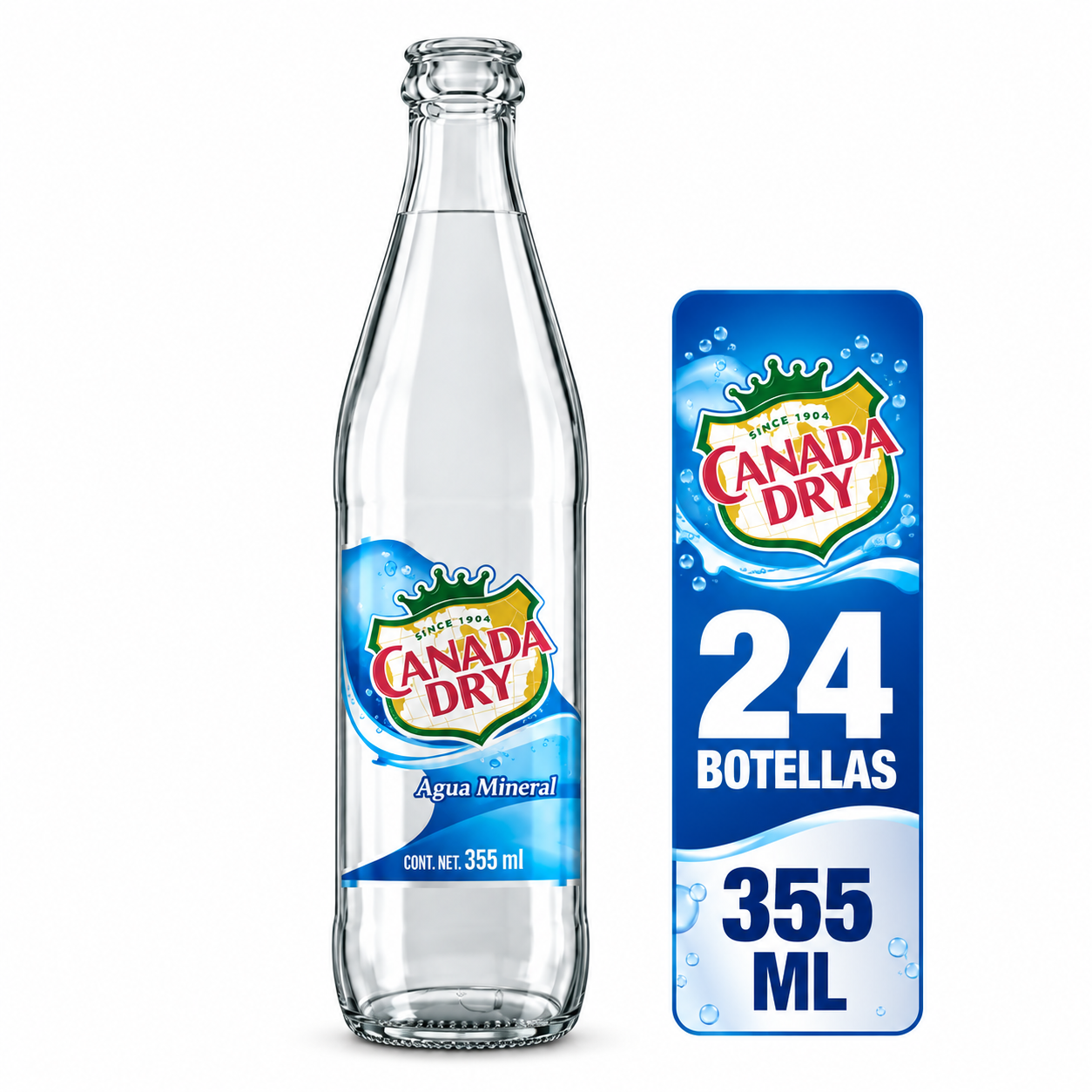 AGUA MINERAL VIDRIO CANADA DRY 24 - 355 ML CANADA DRY